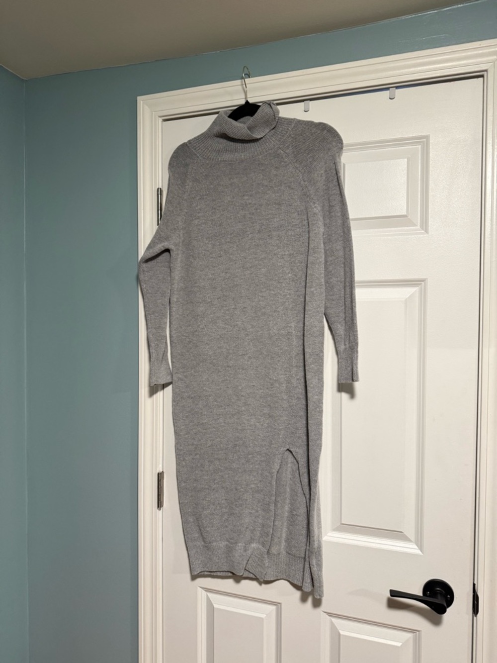 10 Items for $20: Amazon Grey Ribbed Turtleneck Midi Sweater Dress